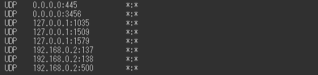 netstat UDP