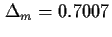 $\Delta_{m}=0.7007$