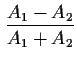 $\displaystyle \frac{A_1-A_2}{A_1+A_2}$